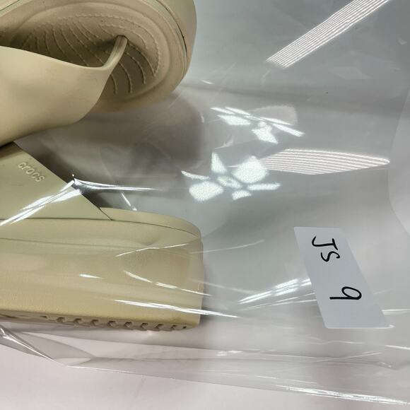 Crocs Getaway Platform Beige Lightweight Slip On Flip Flop Sandals Womens Size 8 - Picture 11 of 11